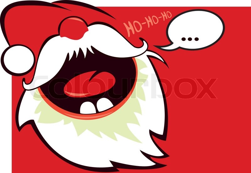 800x551 Opened Cartoon Mouths Vector Santa Stock Vector Colourbox