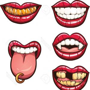 300x300 Set Of Glamour Red Lips Mouth Vector Clipart Hoodamathrun