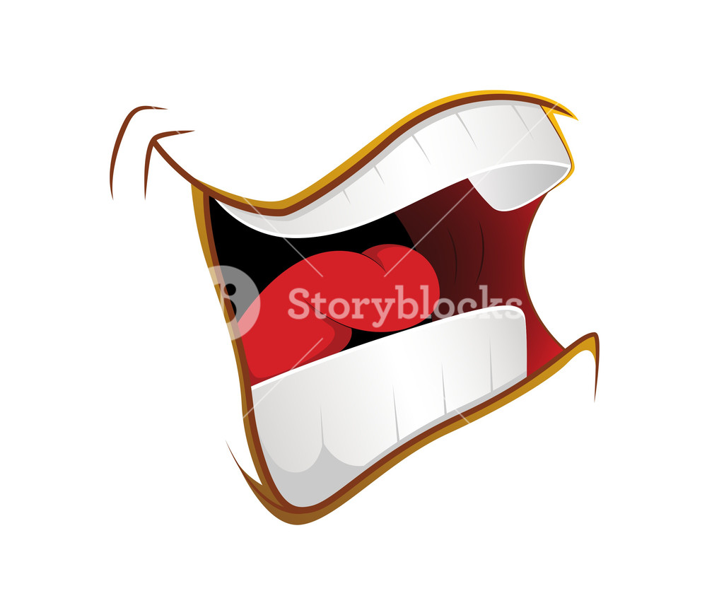 1000x870 Shouting Mouth Vector Expression Royalty Free Stock Image