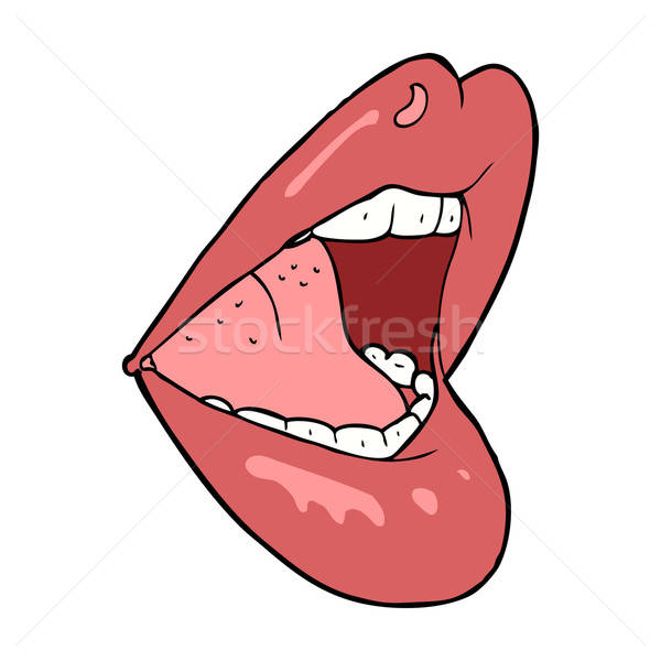 600x600 Cartoon Open Mouth Vector Illustration Lineartestpilot