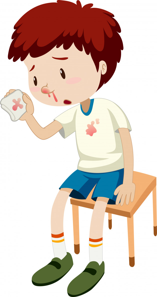 626x1182 A Boy Bleeding Nose Vector Free Download