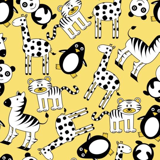 Cartoon Animal Seamless Pattern Vector Free Download 539x539 Cartoon Animal Seamless Pattern Vector Free Download