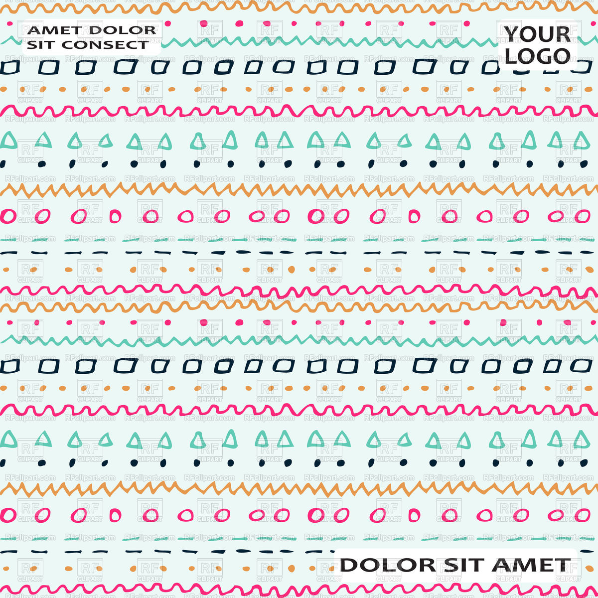 Cartoon Pattern With Artistic Strokes 1200x1200 Cartoon Pattern With Artistic Strokes