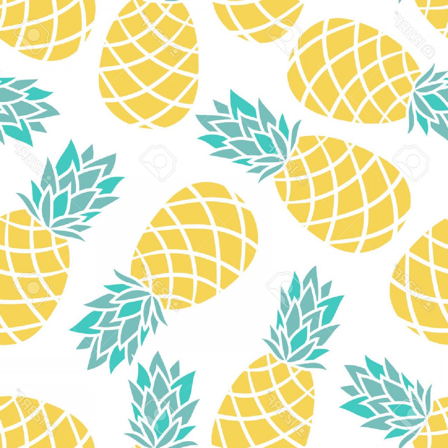 Photostock Vector Cartoon Pineapple On A White Background Simple 1560x1560 Photostock Vector Cartoon Pineapple On A White Background Simple