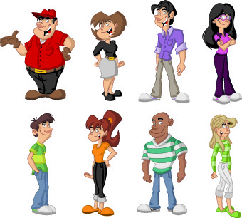 Cartoon People Free Vector Download 340x306 Cartoon People Free Vector Download