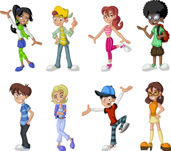 Different Cartoon People Design Vector Free Download 340x300 Different Cartoon People Design Vector Free Download