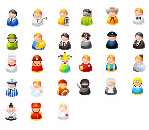 Free Cartoon People Vector Icons 600x525 Free Cartoon People Vector Icons