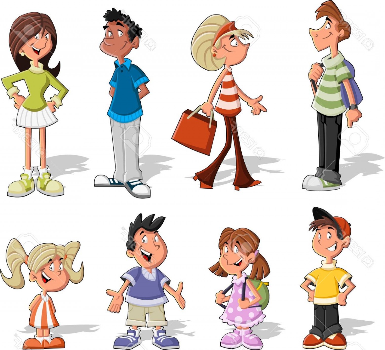 Cartoon People Vector at Vectorified.com | Collection of Cartoon People ...