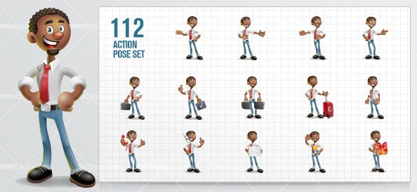 People Vector Cartoon Characters 594x274 People Vector Cartoon Characters