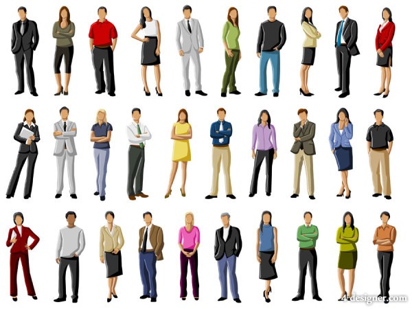 Designer Cartoon People Brought Together Vector Material 600x450 Designer Cartoon People Brought Together Vector Material