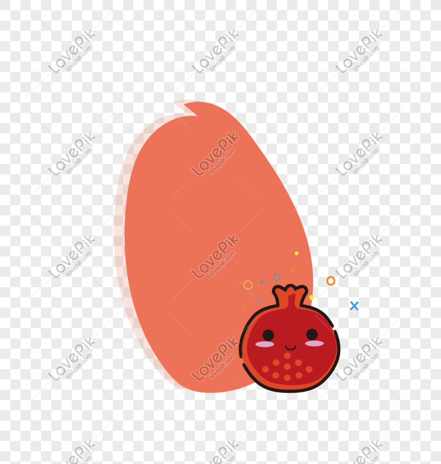 860x905 Vector Cartoon Flat Mbe Red Pomegranate Border Png Image Picture