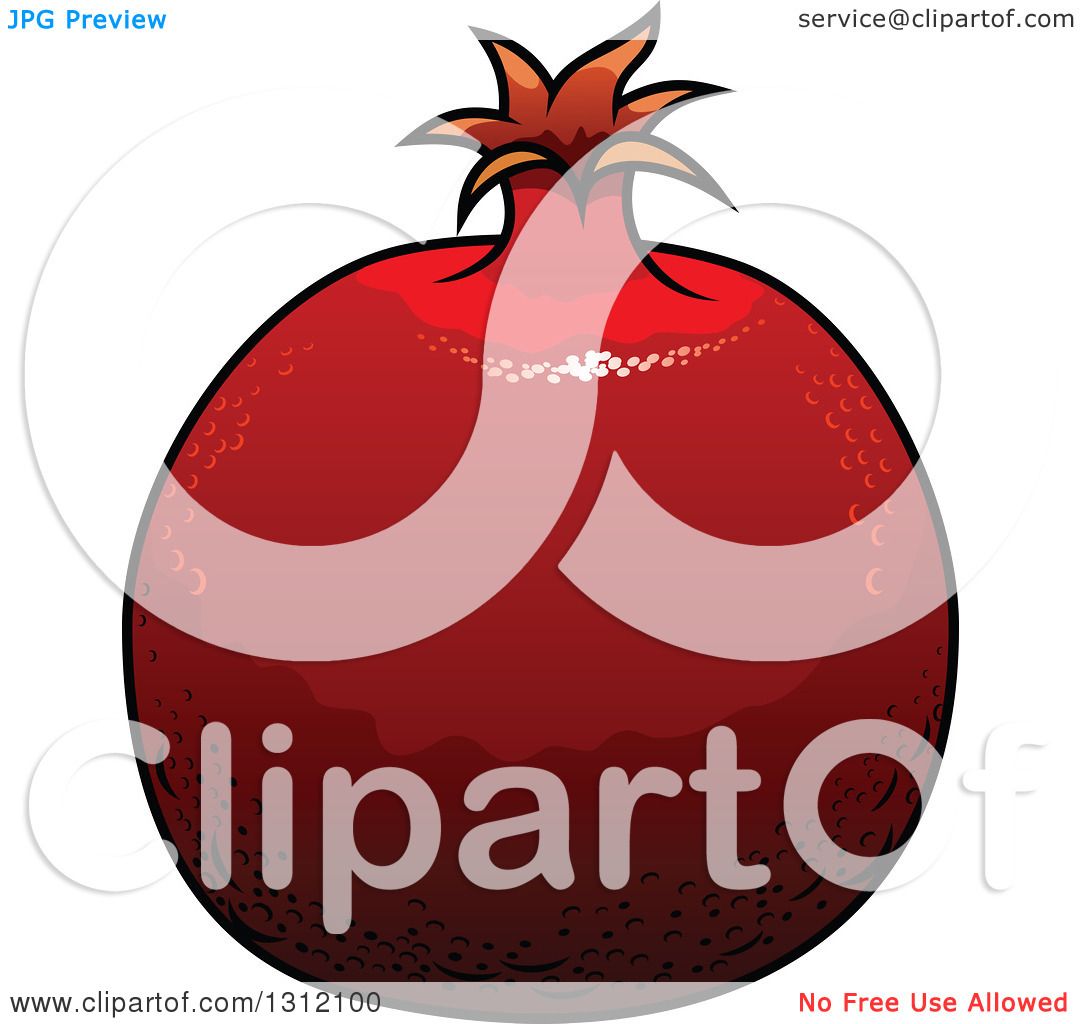 1080x1024 Clipart Of A Cartoon Pomegranate Fruit