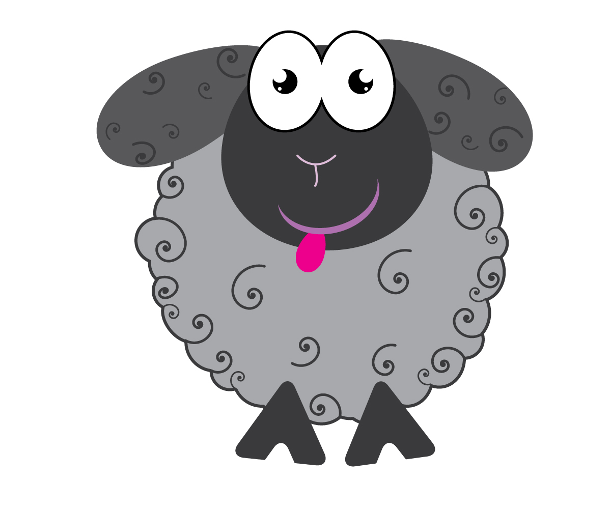 1200x1000 Cartoon Sheep Vector