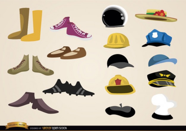 Cartoon Hats And Shoes Vector Set Vector Free Download 626x442 Cartoon Hats And Shoes Vector Set Vector Free Download