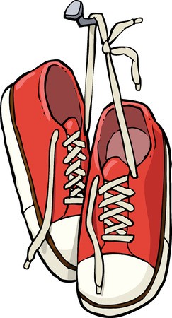 Cartoon Shoes On A Nail Vector Illustration Royalty Free Vector 243x450 Cartoon Shoes On A Nail Vector Illustration Royalty Free Vector