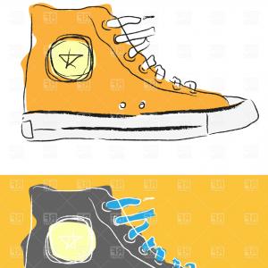 Photostock Vector Yellow Cartoon Shoes Vector Clip Art 300x300 Photostock Vector Yellow Cartoon Shoes Vector Clip Art