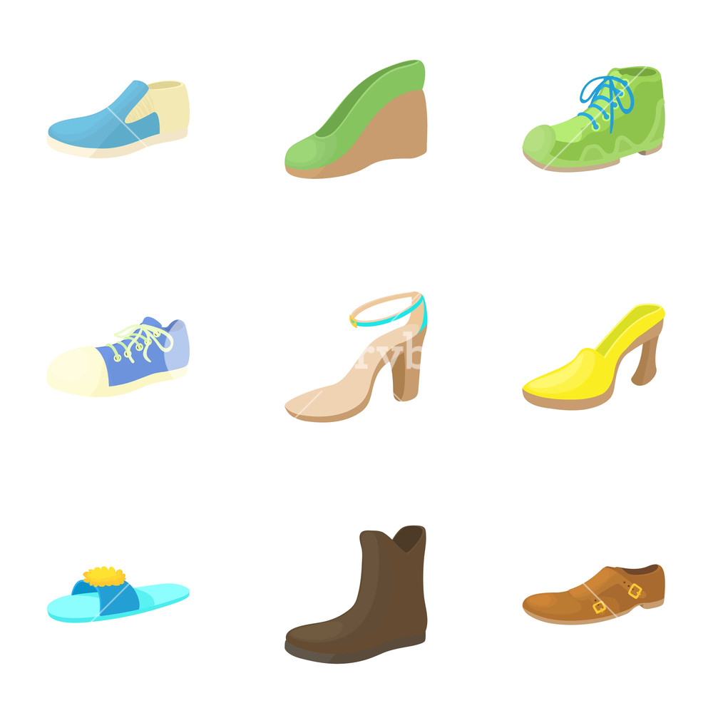 Shoes Icons Set Cartoon Illustration Of Shoes Vector Icons 1000x1000 Shoes Icons Set Cartoon Illustration Of Shoes Vector Icons