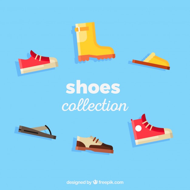 626x626 Variety Of Cartoon Shoes Vector Free Download
