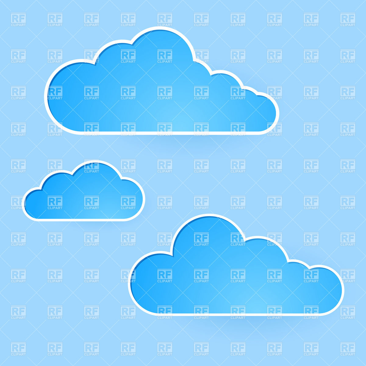 1200x1200 Cartoon Sky With Simple Clouds Vector Image Of Backgrounds