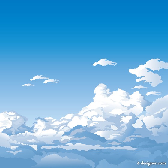 560x560 Designer Cartoon Blue Sky Vector Material