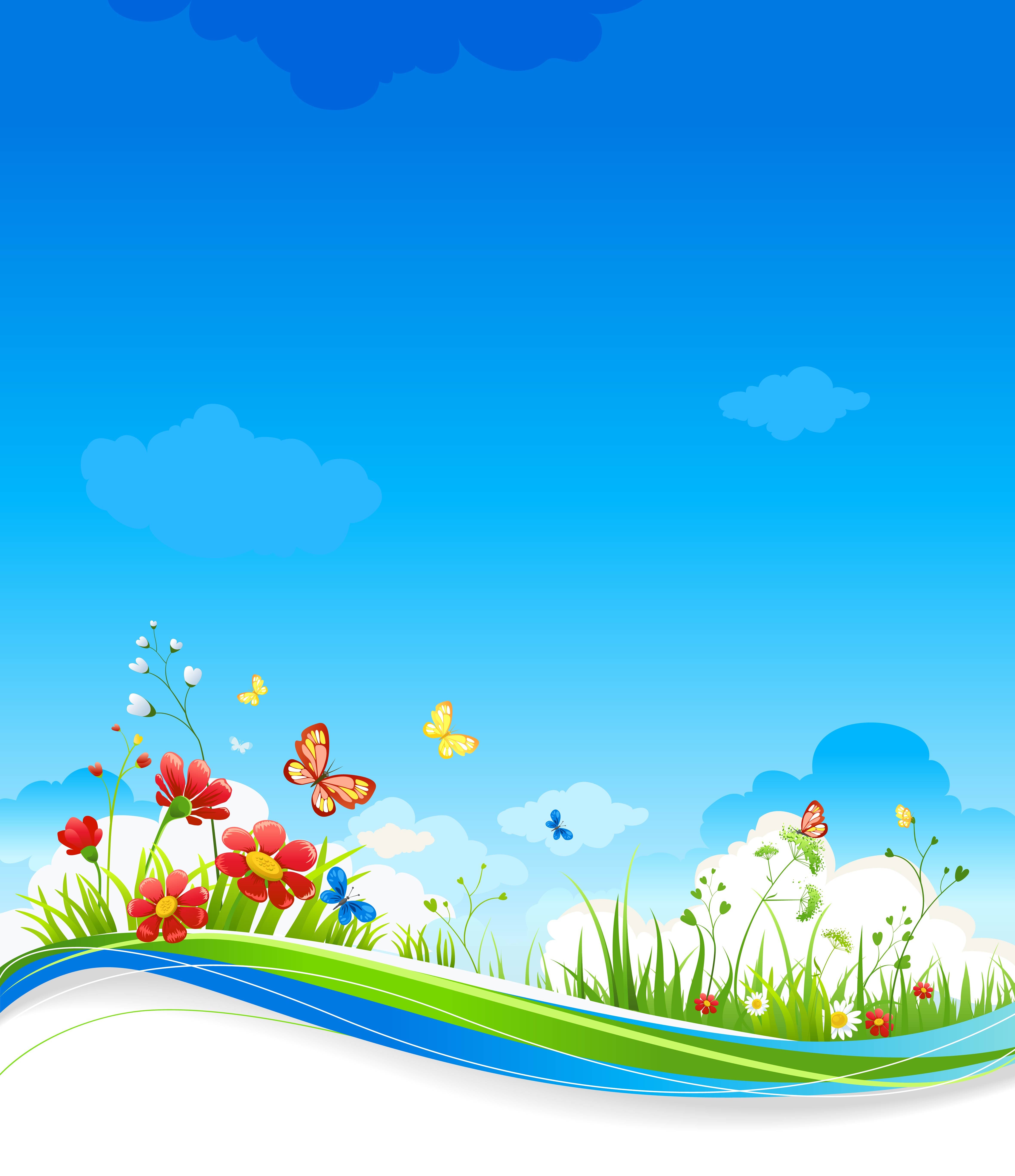 4720x5469 Summer Nature Vector Background Material