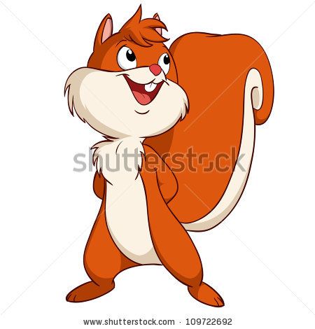450x470 Cute Cartoon Squirrel In Playful Mood Vector Illustration