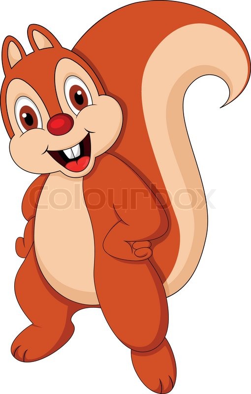 510x800 Cute Squirrel Cartoon Stock Vector Colourbox