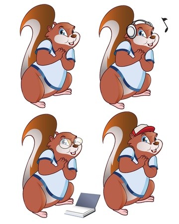 360x450 Funny Squirrel Vector Cartoon Royalty Free Vector Graphics