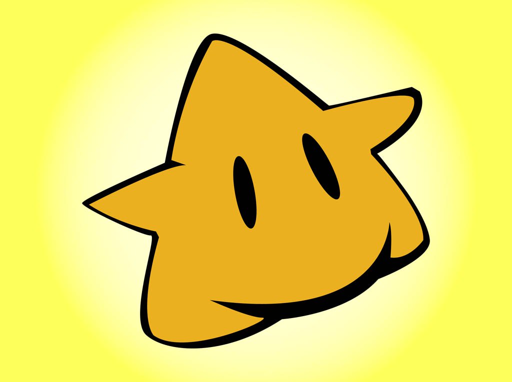 1024x765 Cartoon Star Character Vector Art Graphics