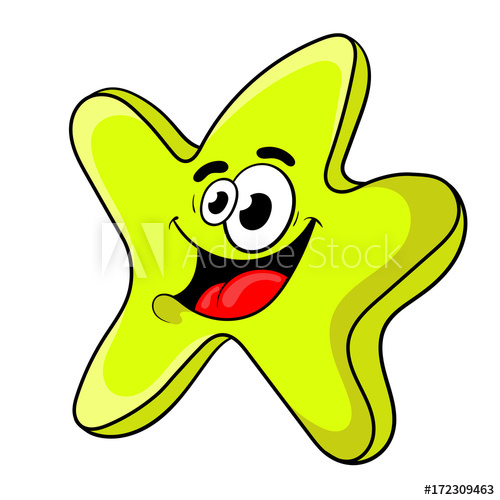 500x500 Funny Cartoon Star The Design Of The Character Vector