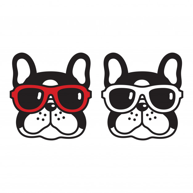 Dog Vector French Bulldog Sunglasses Puppy Cartoon Vector 626x626 Dog Vector French Bulldog Sunglasses Puppy Cartoon Vector