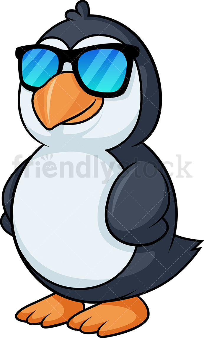 Penguin With Sunglasses Cartoon Clipart Vector 691x1140 Penguin With Sunglasses Cartoon Clipart Vector