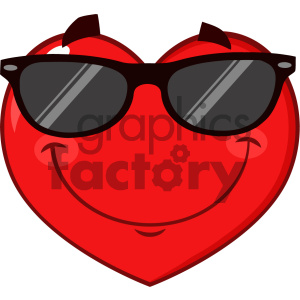 Smiling Red Heart Cartoon Emoji Face Character Wearing Sunglasses 300x300 Smiling Red Heart Cartoon Emoji Face Character Wearing Sunglasses