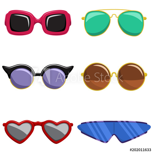 Sunglasses Vector Set Fashion And Retro Style Glasses In Plastic 500x500 Sunglasses Vector Set Fashion And Retro Style Glasses In Plastic