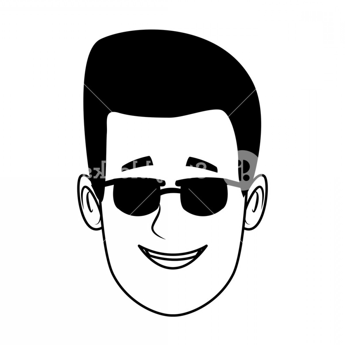 Young Man Head Sunglasses Vector Illustration Graphic Design 1200x1200 Young Man Head Sunglasses Vector Illustration Graphic Design