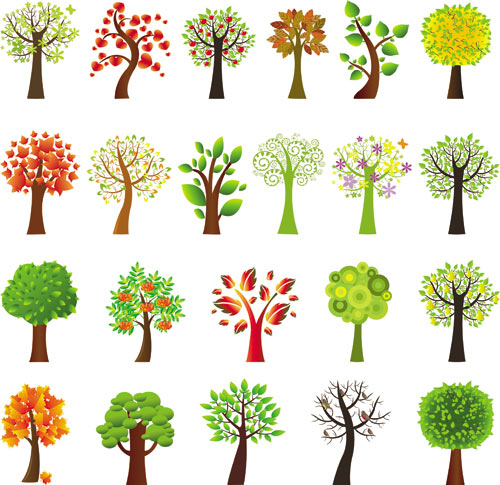 Cartoon Trees Vector Free Stock Vector Art Illustrations 500x485 Cartoon Trees Vector Free Stock Vector Art Illustrations