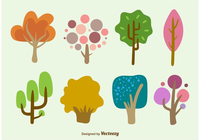 Hand Drawn Cartoon Tree Vectors 700x490 Hand Drawn Cartoon Tree Vectors