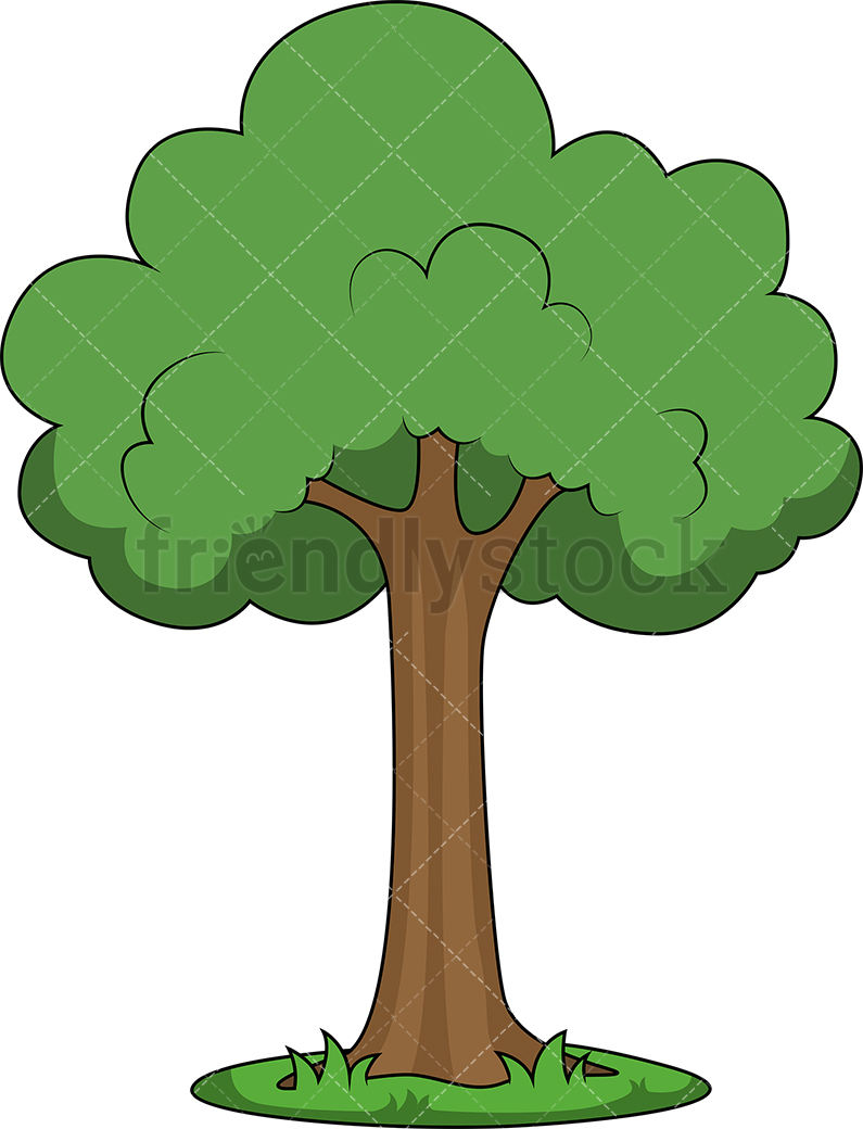 Simple Tree Cartoon Vector Clipart 795x1040 Simple Tree Cartoon Vector Clipart