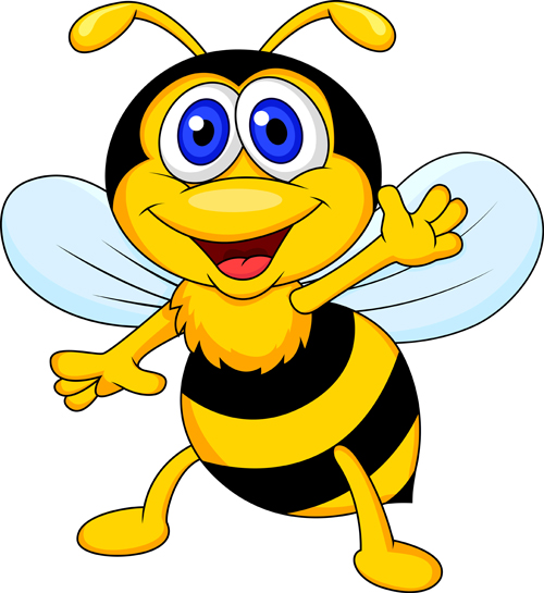500x545 Cute Bee Cartoon Vector Illustration Free Download