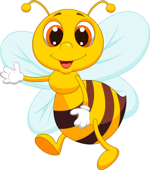500x567 Cute Bee Cartoon Vector Illustration Free Download