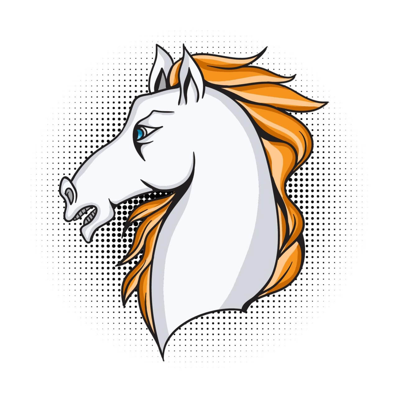 1280x1280 Free Vector Cartoon Vector Horse