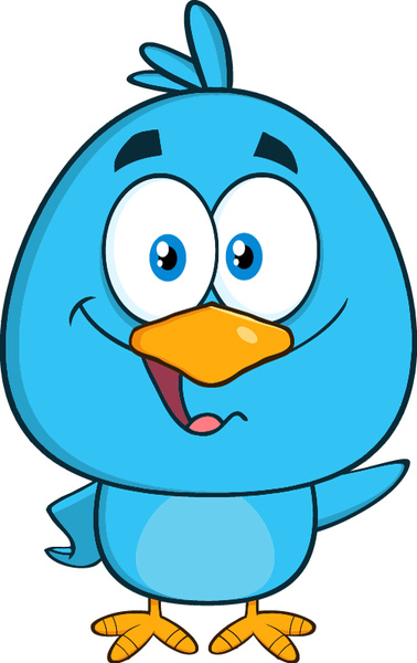 378x600 Funny Blue Bird Cartoon Vector Set Free Vector In Encapsulated