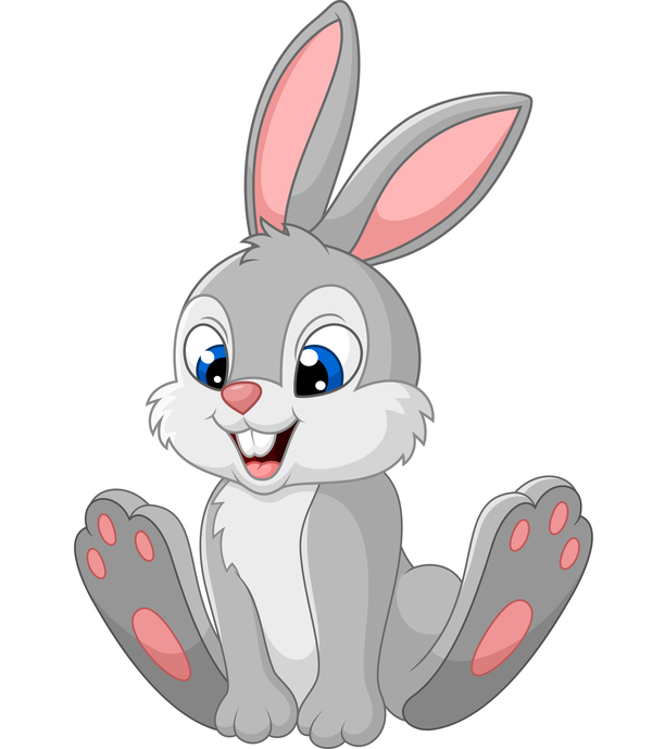 600x689 Rabbit Cute Cartoon Vector Free Download