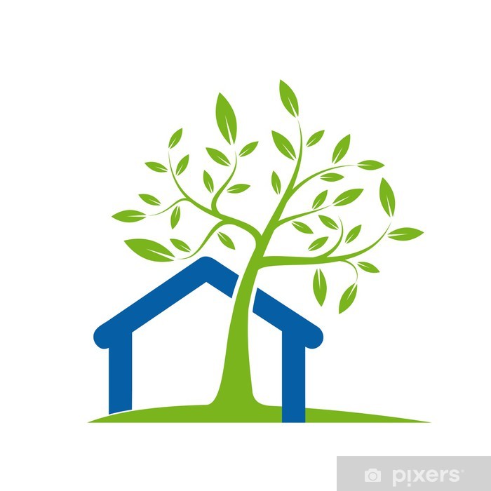 700x700 Vinilo Pixerstick Logo Eco Casa