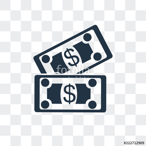 500x500 Cash Icon Isolated On Transparent Background Modern And Editable
