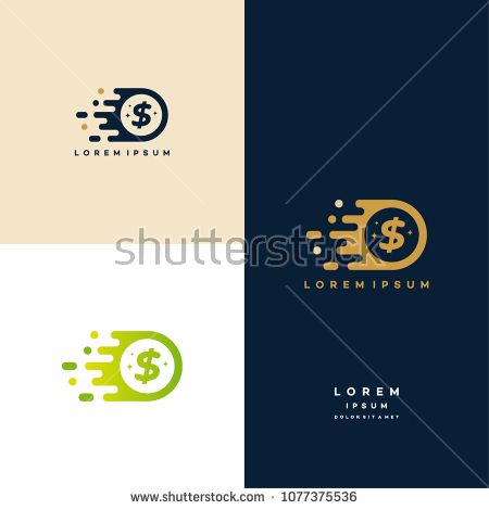 450x470 Fast Coin Logo Designs Concept Vector, Fast Cash Logo Template