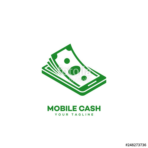 500x500 Mobile Cash Logo Stock Image And Royalty Free Vector