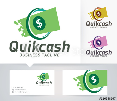 500x432 Quick Cash Vector Logo With Alternative Colors And Business Card