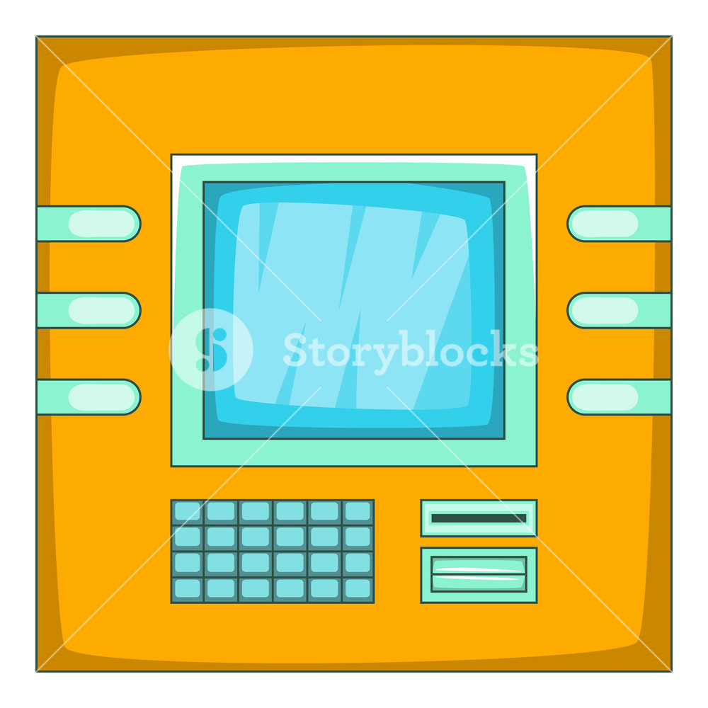 1000x1000 Cash Machine Icon Cartoon Illustration Of Cash Machine Vector