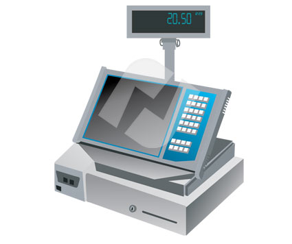 425x356 Cash Register Vector Clip Art
